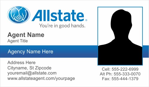 Order Allstate Insurance Business Card Templates Document All
