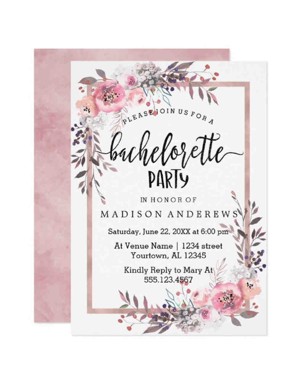 Our Favorite Bachelorette Party Invitations Martha Stewart Weddings Document Weekend
