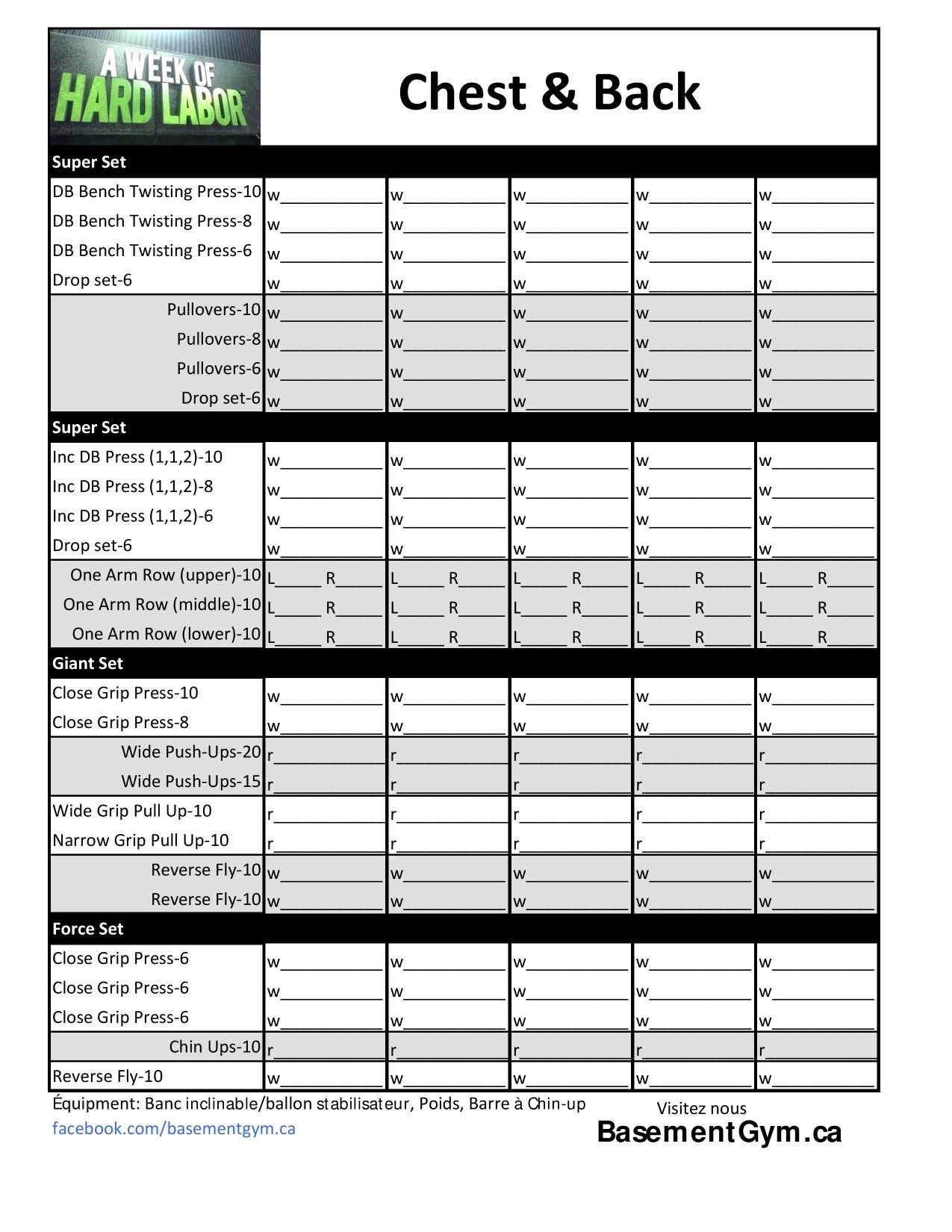 P90x Chest And Back Worksheet Best Of Document