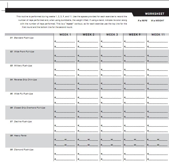 P90x Leg And Back Workout Sheet Nomane Crewpulse Co Document Chest Worksheet