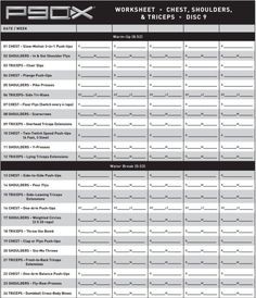 P90X Plyometrics List Beachbody Worksheets And Schedules Document P90x Worksheet
