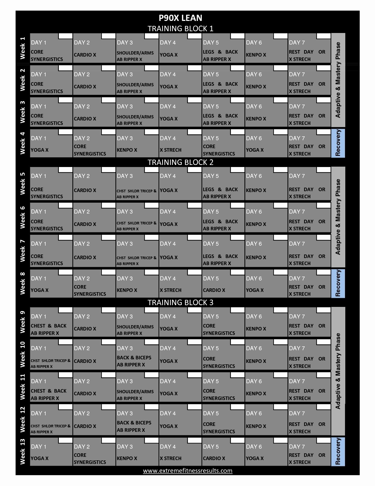 P90x Worksheets Excel Elegant Calendar Beautiful Document
