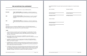 Partnership Contract Template Microsoft Word Templates Document