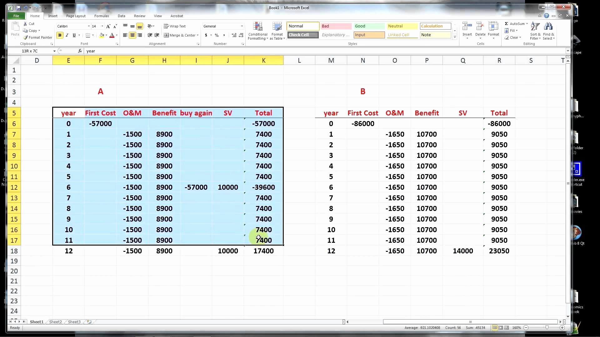 Pavement Life Cycle Cost Analysis Spreadsheet Luxury Document