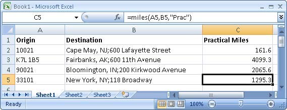 PC Miler Spreadsheet Terface Document Pc Excel Add