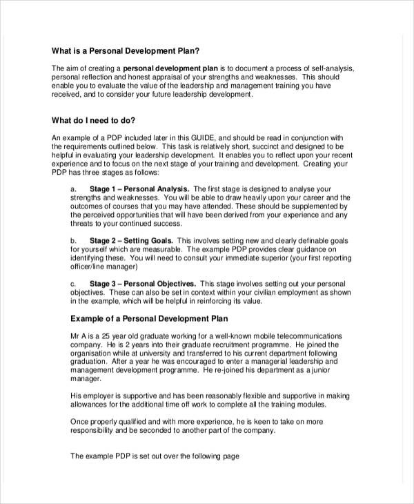 Personal Business Plan S 6 Free Word PDF Format Download Document Training