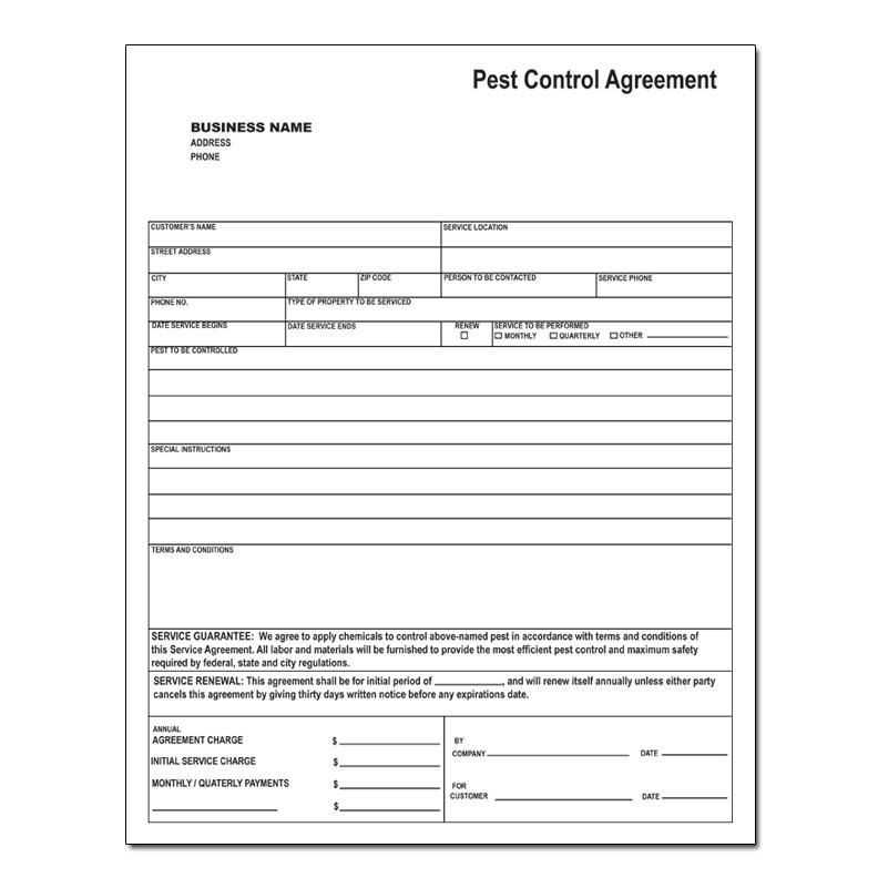 Pest Control Agreement Services In 2018 Pinterest Document Service Contract