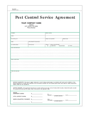 Pest Control Quotation Format Fill Online Printable Fillable Document Service Contract Template