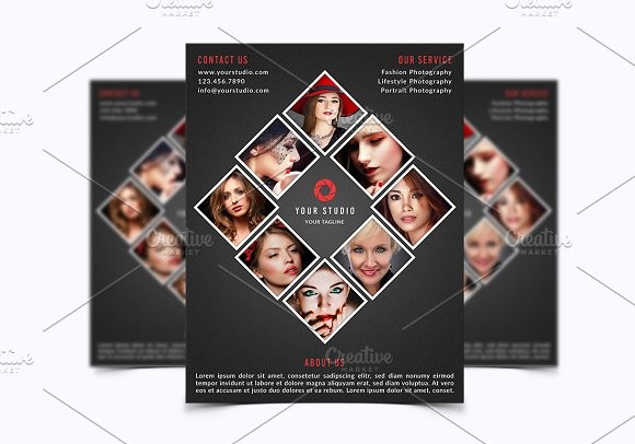 Photography Flyer Template Templates Creative Market Document Advertising