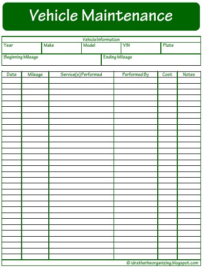 Pin By Laurie Eveland On Organization Pinterest Cars Vehicle Document Auto Maintenance Log