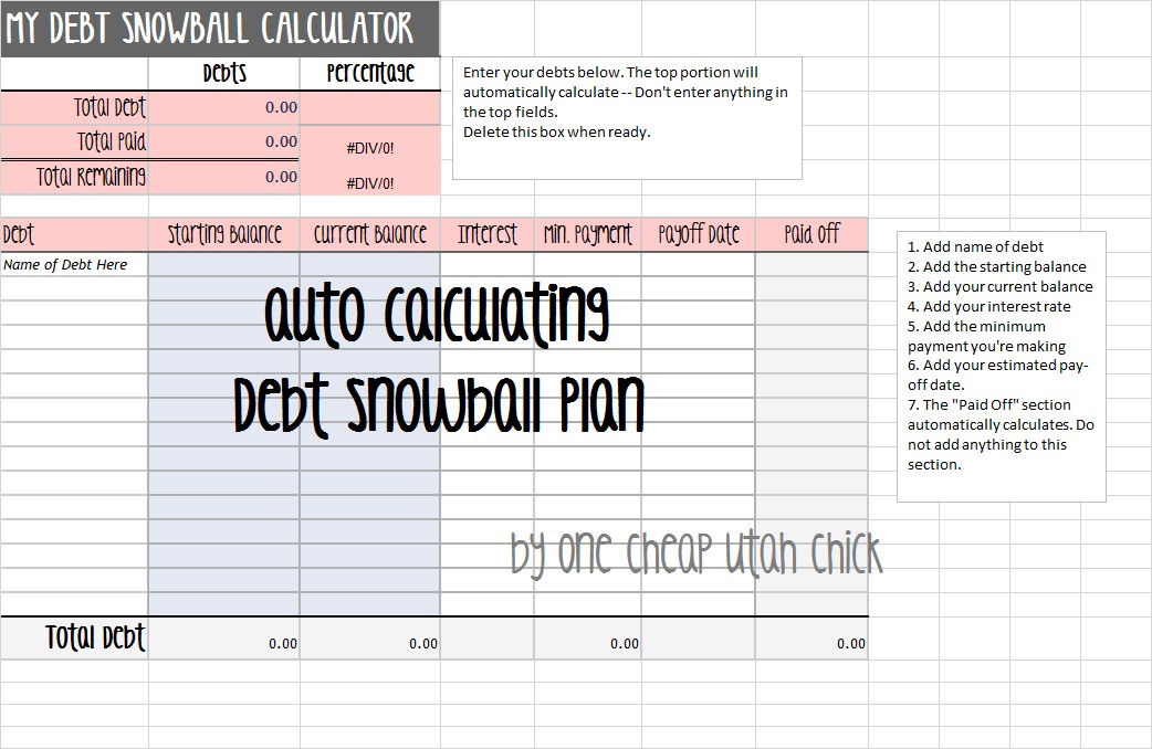 Pin By Lise Williams On Budgeting Pinterest Debt Snowball Document Excel Formula