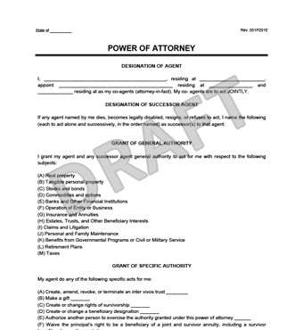 Power Of Attorney Form POA Create A Durable Document