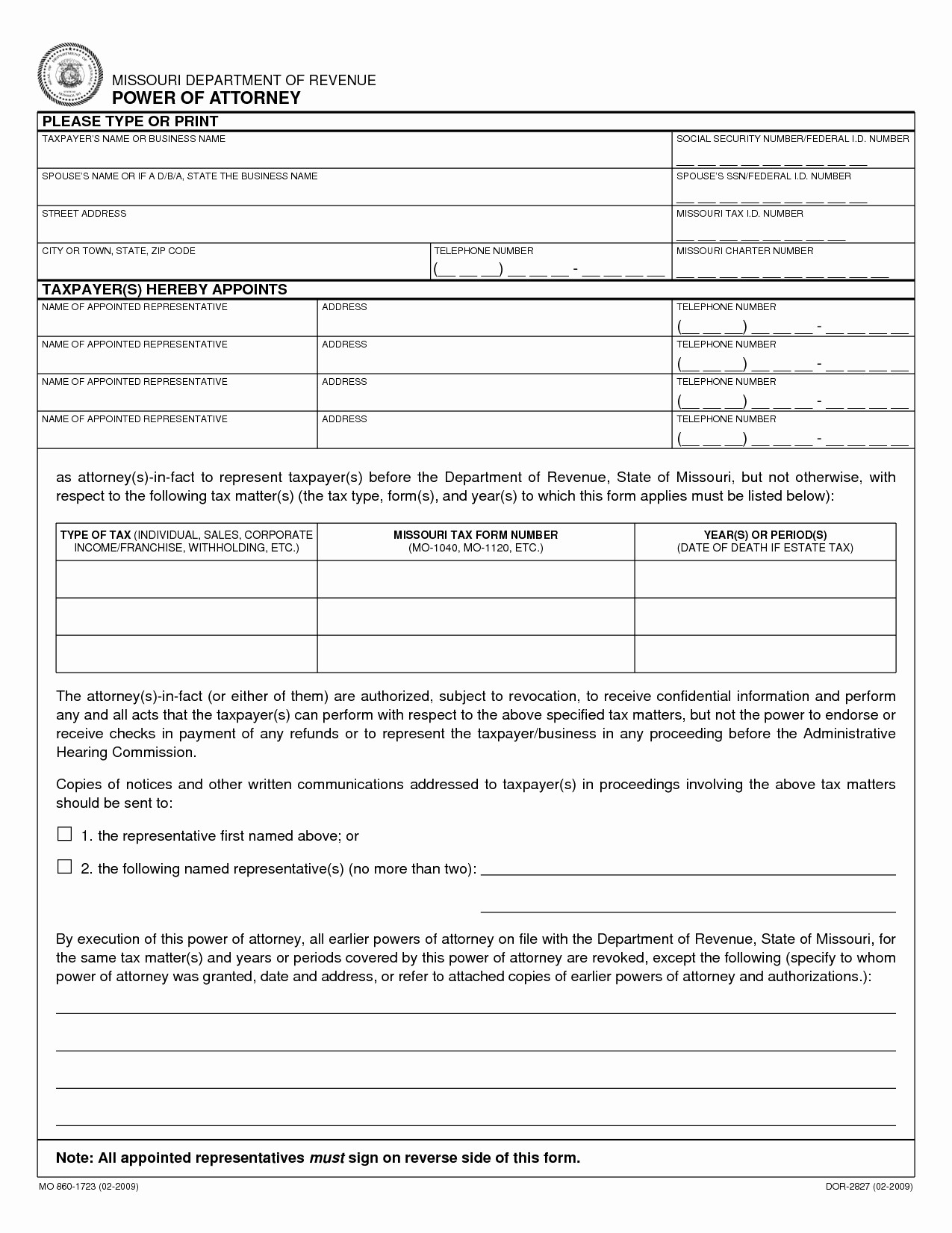 Power Of Attorney Form Texas Medical Beautiful Missouri Durable