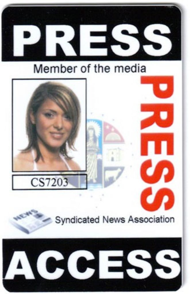 Press Pass Template Creative Though X Lovely Document