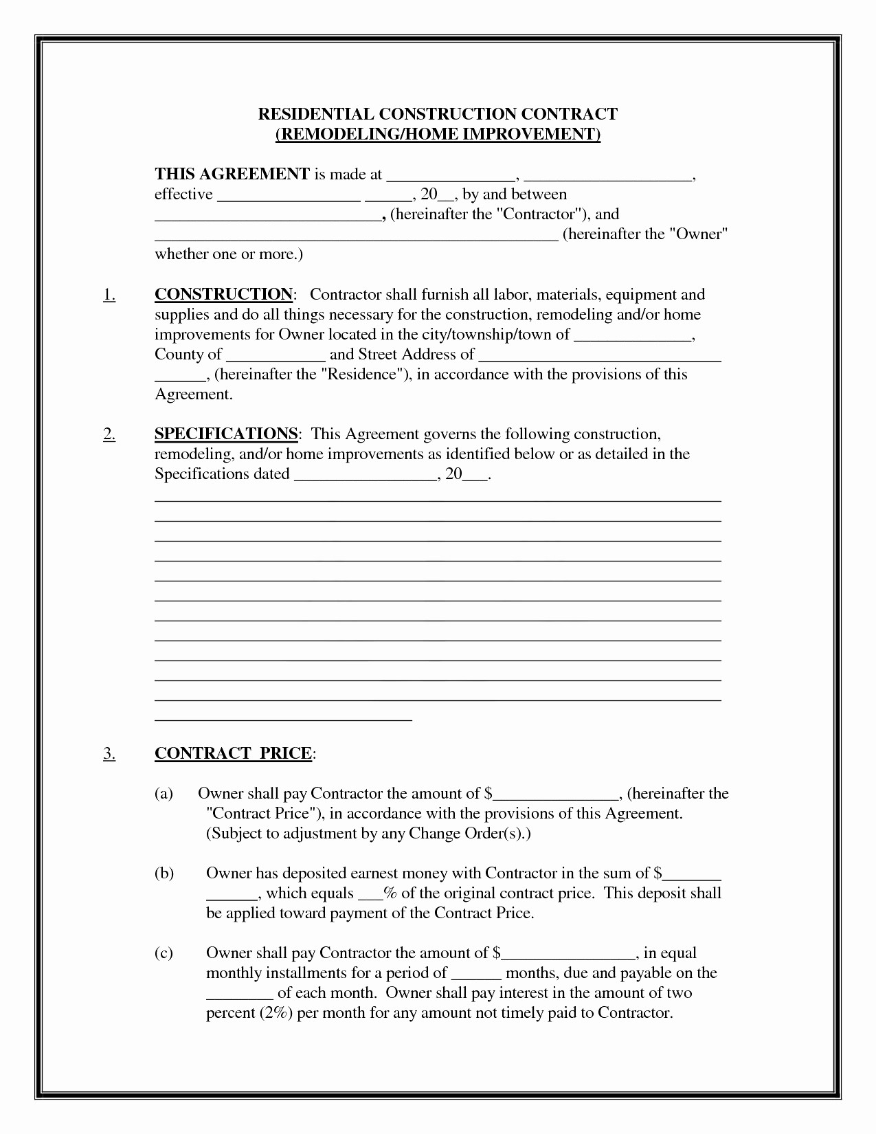 Pressure Washing Contract Template Awesome Proposal Document Forms