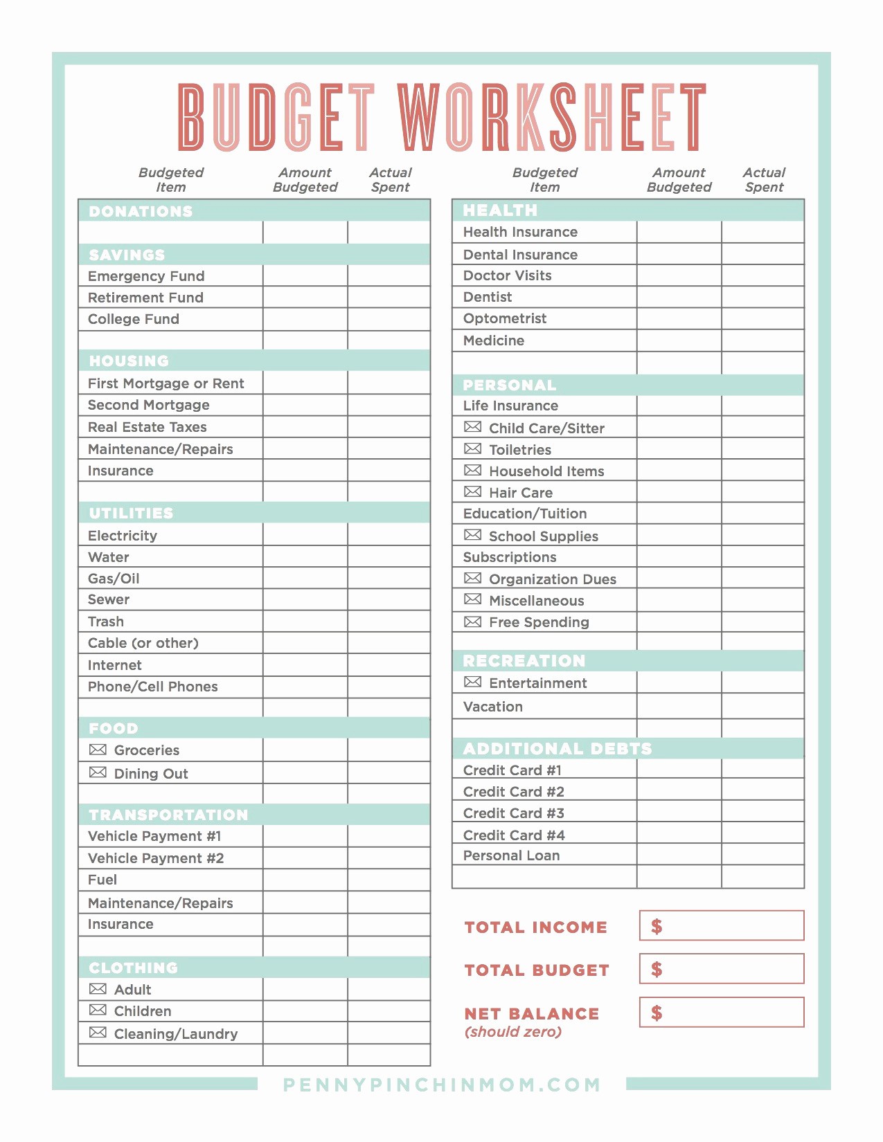 Printable Budget Worksheet Dave Ramsey Lovely How To Make A Good Bud