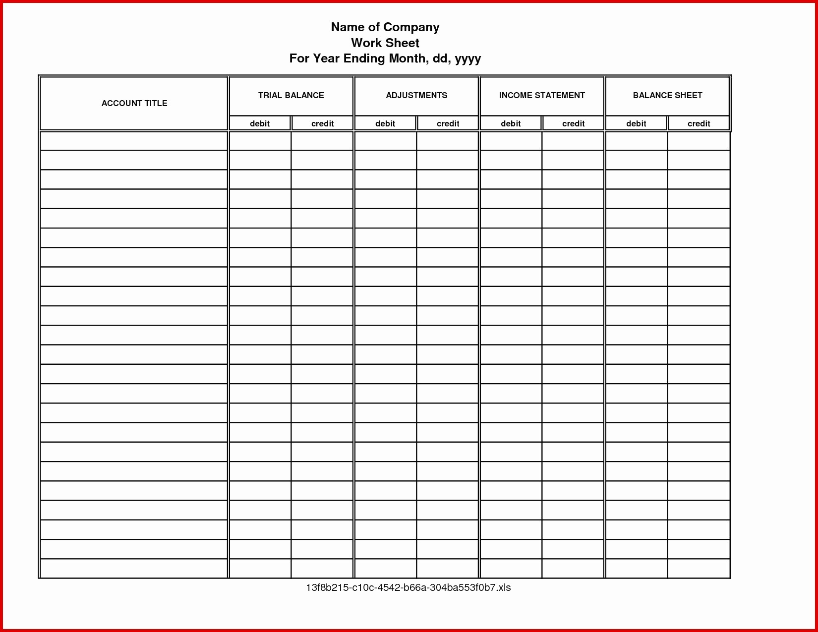 Probate Spreadsheet Fresh Accounting Template Excel Lovely Document