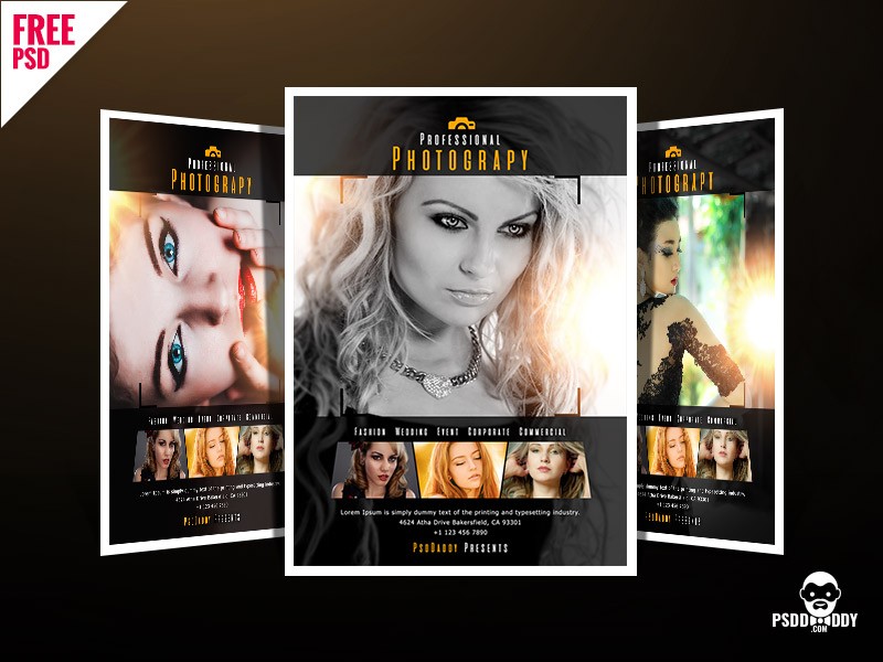Professional Photography Flyer PSD Template By Mohammed Shahid Document Templates Free