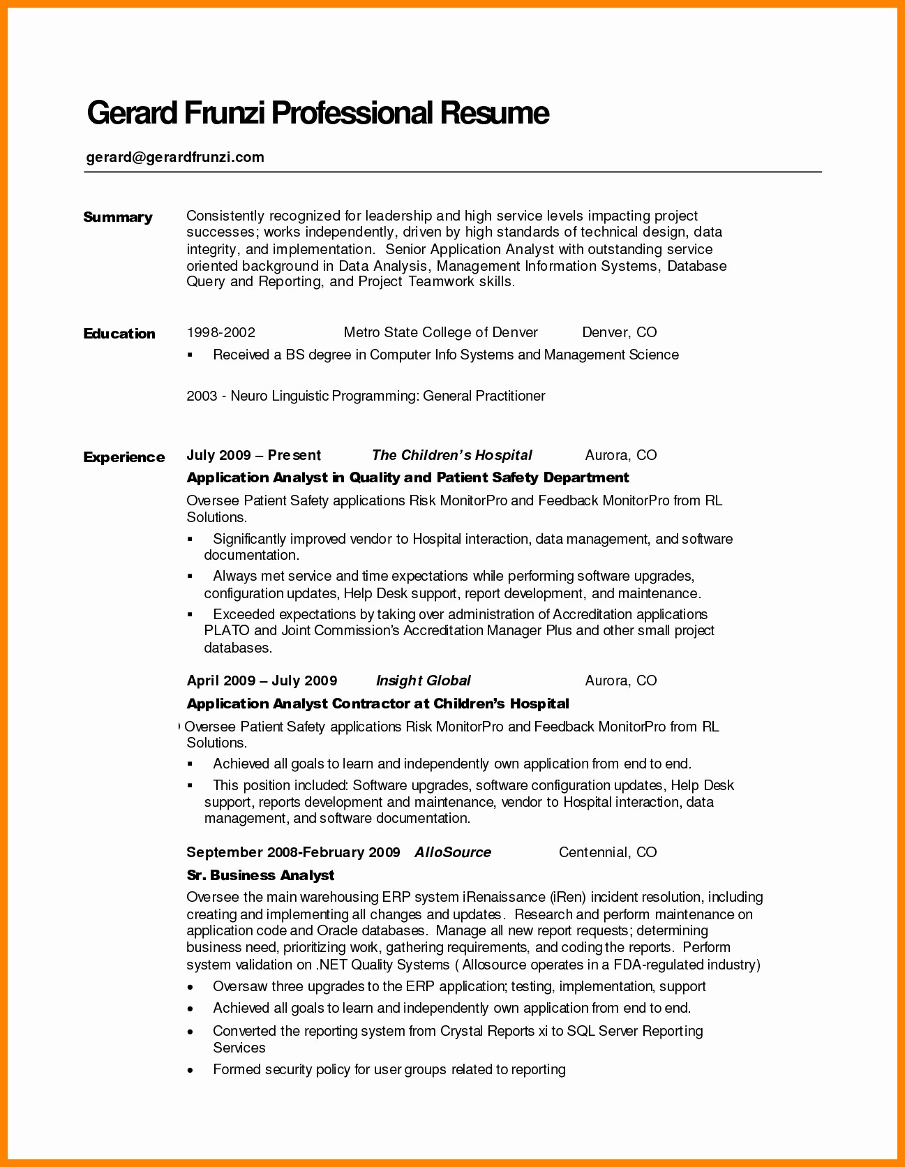 Programmer Contract Template New Resume Entry Document