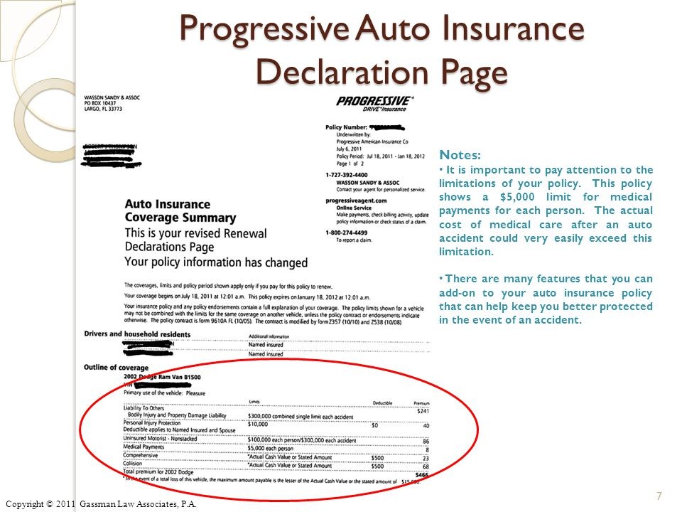 Progressive Insurance Declaration Page HashTag Bg