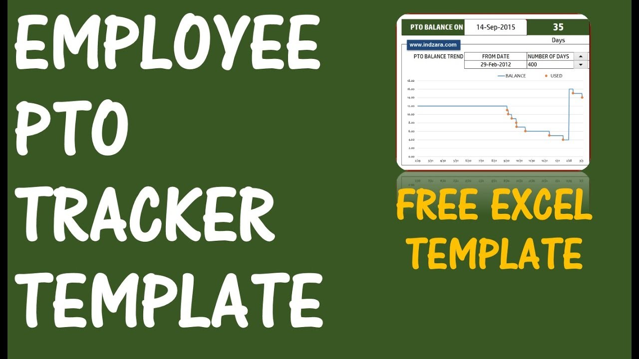 PTO Calculator Excel Template Employee Tracker Vacation Document Pto Spreadsheet