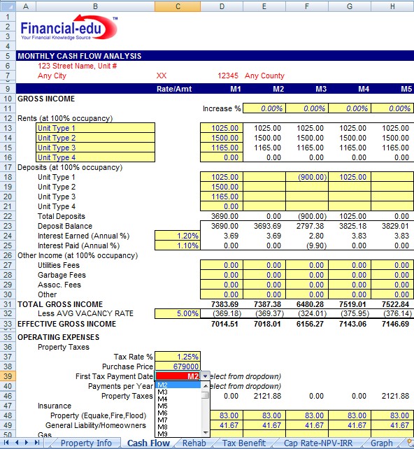 Real Estate Investment Analysis Excel Spreadsheet How To Make A Document
