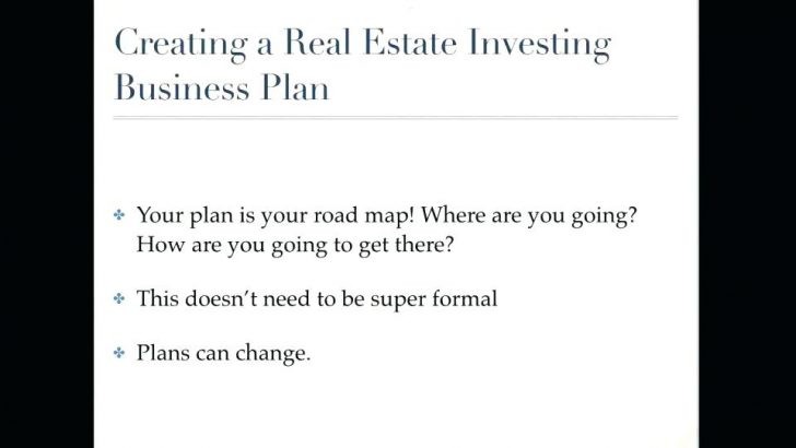 Real Estate Investment Business Plan Template New Document