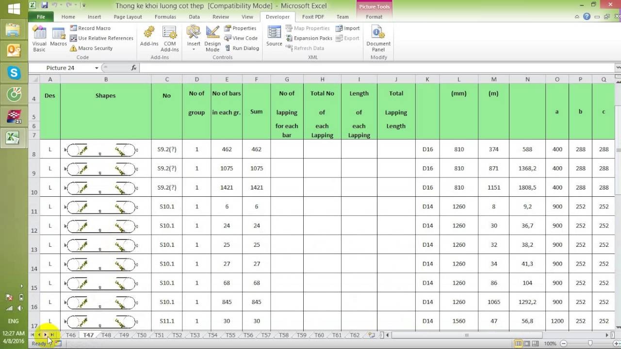 Rebar Quantity Takeoff Using VBA Excel YouTube Document Spreadsheet