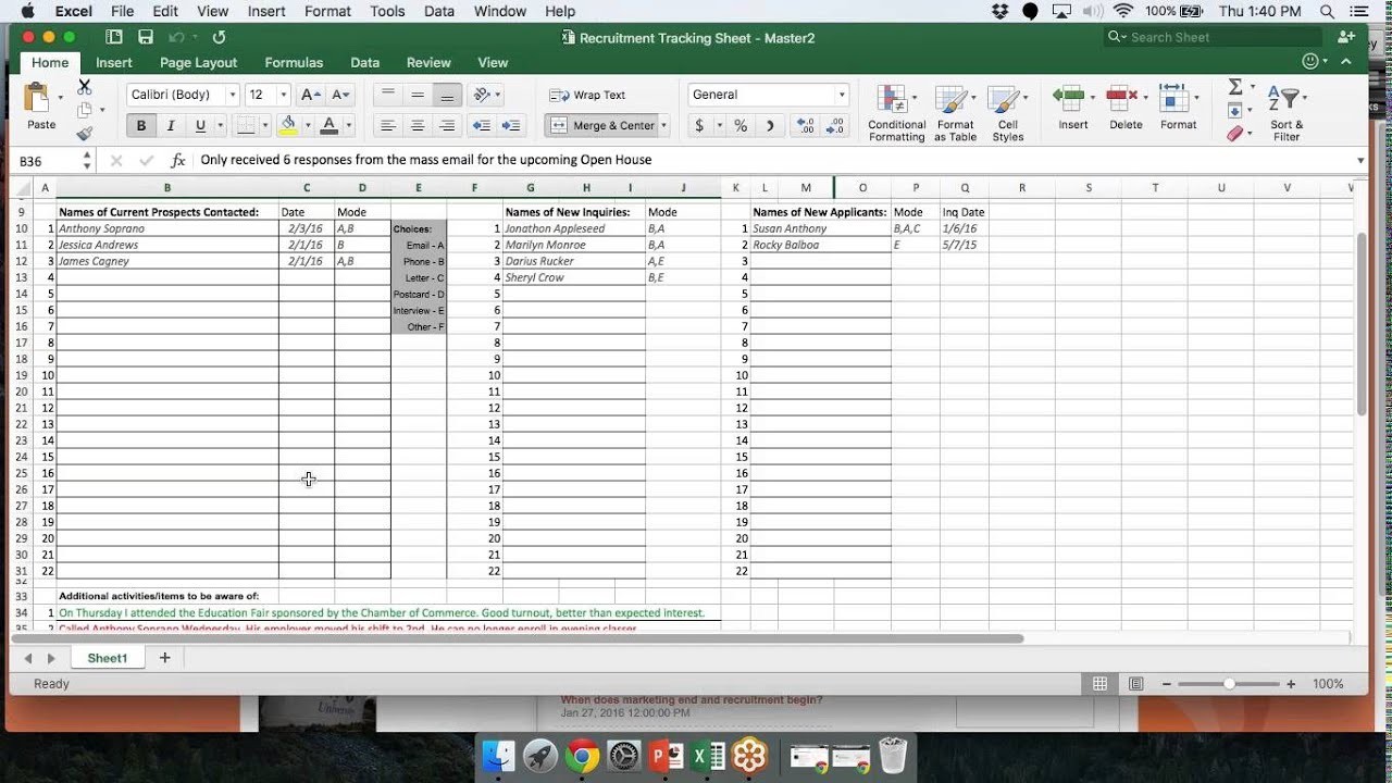Recruitment Tracking Sheet Tutorial YouTube Document Tracker Excel Template