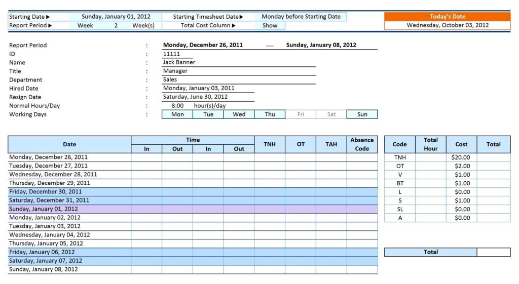 Rent Collection Spreadsheet And Attendance Sheet For Employees Free Document