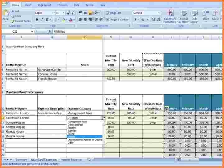 Rent Collection Spreadsheet Template Lovely Document