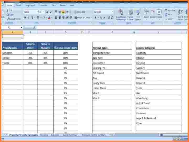 Rent Tracking Spreadsheet On Excel Expenses Document Collection