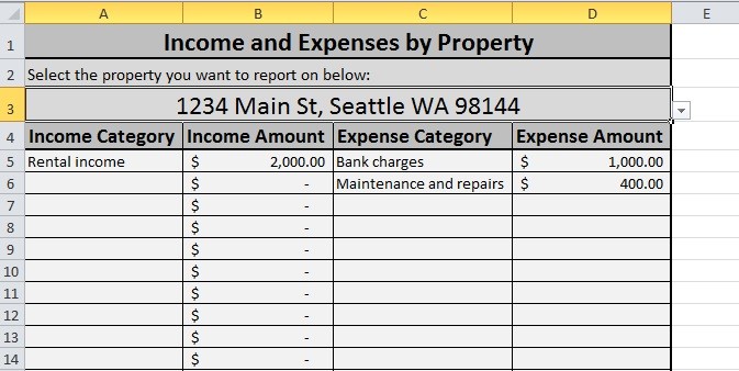 Rental Property Budget Spreadsheet 2018 Free House Document Expenses