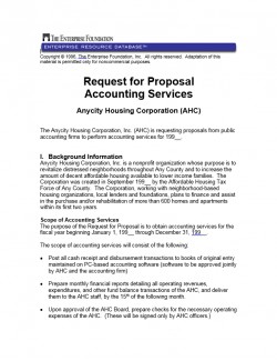 Request For Proposal Accounting Services Enterprise Community Document