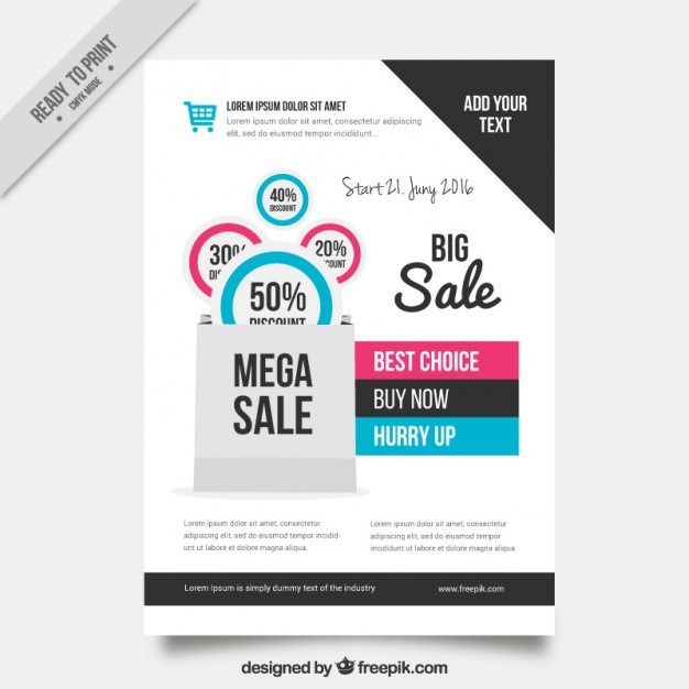 Sale Flyer Template Vector Free Download Document Advertising