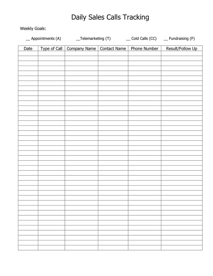 Sales Call Tracking Spreadsheet On Rocket League Document