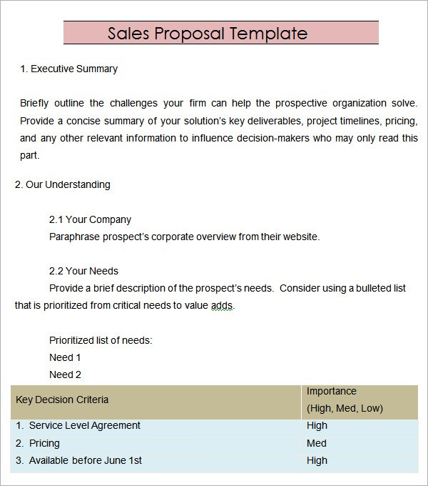 S Proposal Template 20 Download Free Documents In Pdf Word Document Business