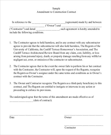 Sample Construction Contract 10 Examples In PDF Word Document