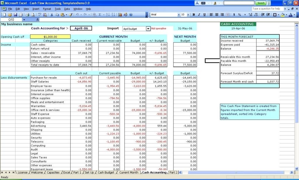 Sample Excel Accounting Spreadsheet New For Small Business Or Document
