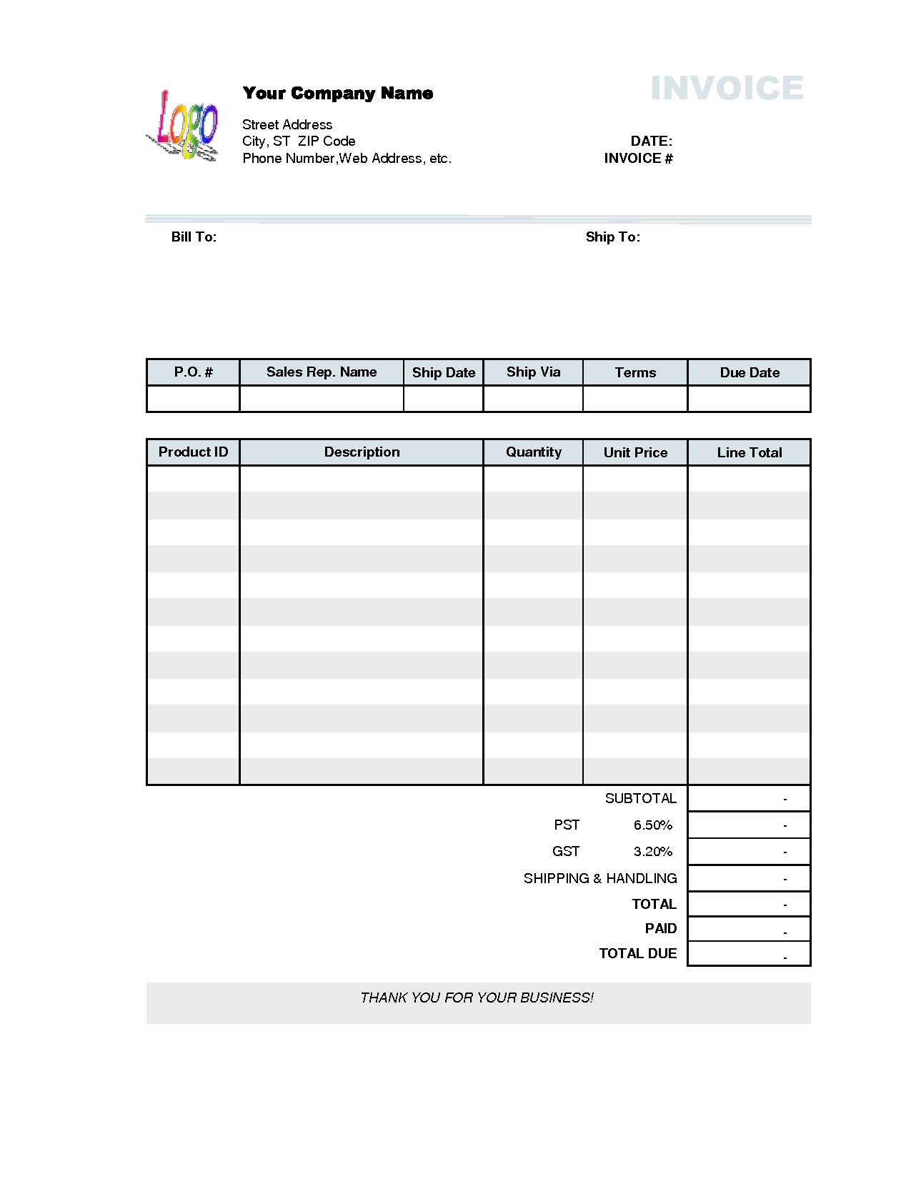 Sample Invoice For Accounting Services And Free Billing