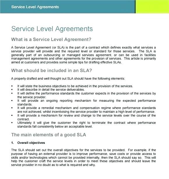 Sample Service Agreement Template Simple Master Document Managed Services