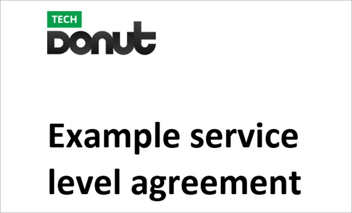 Sample Service Level Agreement Tech Donut Document Example