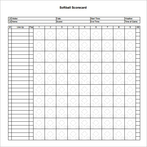 Sample Softball Score Sheet 10 Documents In PDF Word Document