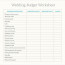 Sample Wedding Budget 5 Documents In Word Excel PDF Document Printable Spreadsheet