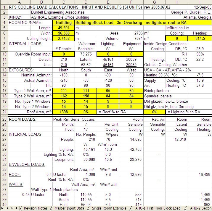 SBS5225 HVACR I Document Cooling Load Calculation Software Excel