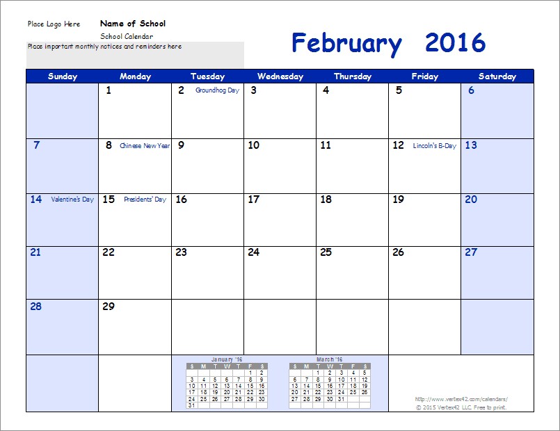 School Calendar Template 2018 2019 Year Document Google Docs