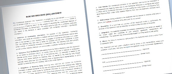Simple NDA Template For Microsoft Word Document