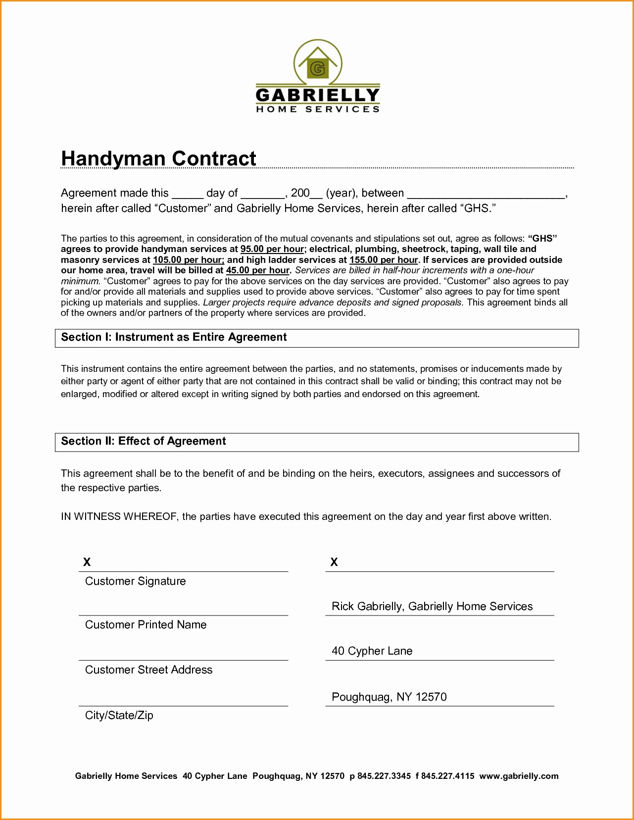 Simple Service Contract Beautiful Agreement Lovely Document