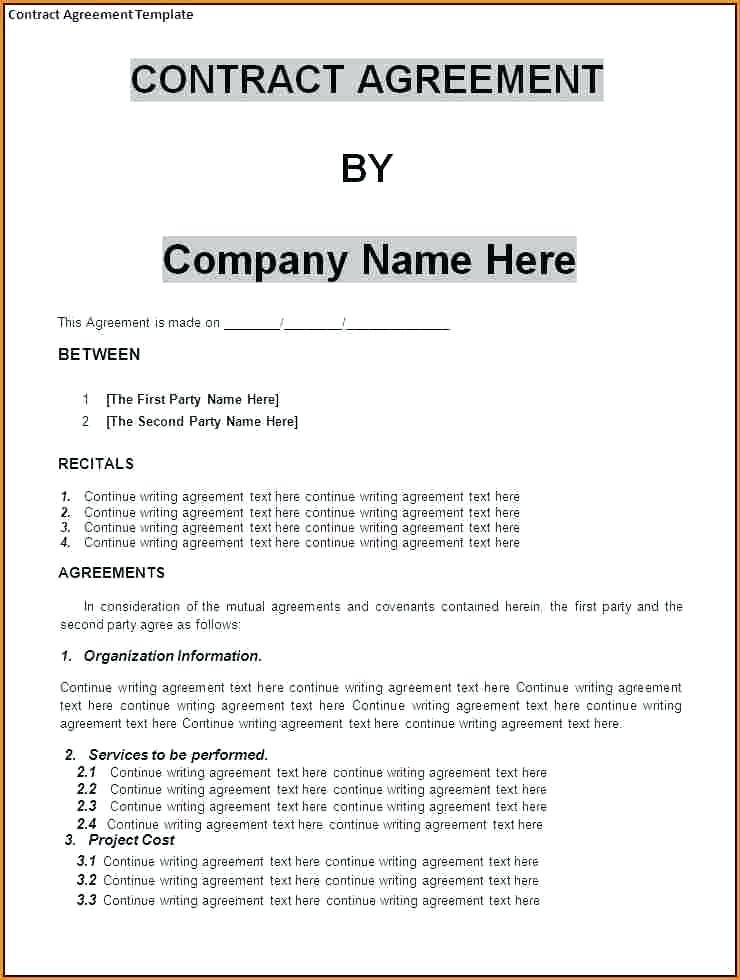 Small Business Agreement Template Free Partnership Document Partner