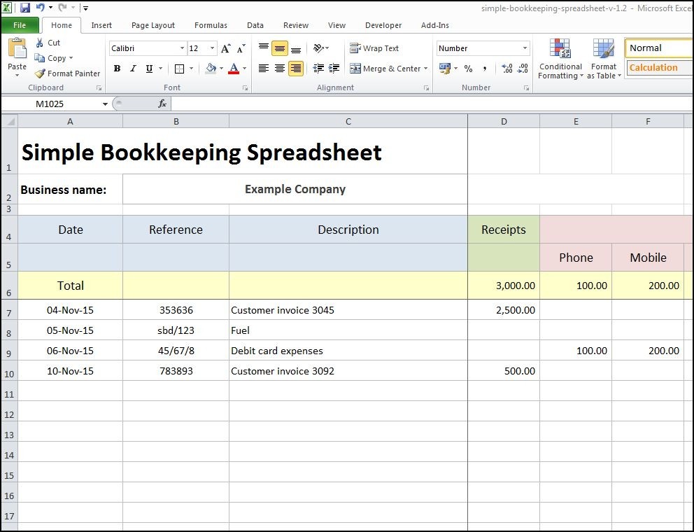 Small Business Bookkeeping Template Vclpages Com Document Accounts